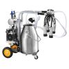 VEVOR Electric Cow Milking Machine, 6.6 Gal / 25 L 304 Stainless Steel Bucket, Automatic Pulsation Vacuum Milker, Portable Milker with Food-grade Sili