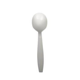 Karat PP Plastic Extra Heavy Weight Soup Spoons - White - 1,000 ct