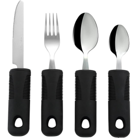 VirgilSon Extra Wide Handles Easy Grip Cutlery Set, Chunky Handles, Corfort Grips Disability Ideal Dining aid for Elderly Disabled Arthritis Parkinson