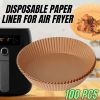 Air Fryer Liners , 100 Pcs Disposable Paper Liner For Roasting Microwave