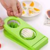 Boiled Egg Slicer Stainless Steel Double Head Egg Slicer Cutter Egg Slicer and Cutter for Egg Ham Mushrooms Banana Kitchen Gadget Tool