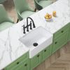 Inch White Farmhouse Sink Deep Apron Sink Undermount Farmhouse Kitchen Sink Single Farm Sink