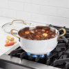 8qt Nonstick Ceramic Coated Aluminum Wide Stock Pot