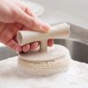 Bamboo Fiber Kitchen Cleaning Brush with Handle Magic Washing Pot Brush Sink Dish Cleaner Household Cleaning Tool Esg17392