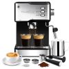 Geek Chef Espresso Machine, Espresso and Cappuccino latte Maker 20 Bar Pump Coffee Machine Compatible with ESE POD capsules filter&Milk Frother Steam