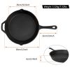 Pre-Seasoned Cast Iron Skillet Oven Safe Cookware Heat-Resistant Holder 12inch Large Frying Pan