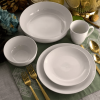 18pc Porcelain Owen Dinnerware Set White