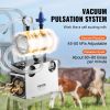 VEVOR Electric Cow Milking Machine, 6.6 Gal / 25 L 304 Stainless Steel Bucket, Automatic Pulsation Vacuum Milker, Portable Milker with Food-grade Sili