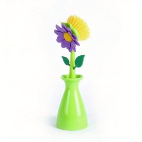 1pc; Cleaning Brush; Washing Pot Brush; MultiFunctional Cleaning Brush; Hand-held Cleaning Brush; Dish Washing Brush; Sink Stove Cleaning Brush; Kitch (Color: green)