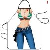 1pc Funny Muscle Man Kitchen Apron Sexy Women Cooking Pinafore Home Cleaning Tool