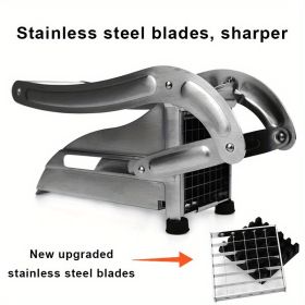 1pc French Fry Cutter, Commercial Restaurant French Fry Cutter Stainless Steel Potato Cutter Vegetable Potato Slicer With Suction Feet Cutter Potato H (Style: Second generation without chassis)