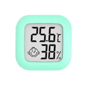 Mini Indoor Thermometer LCD Digital Temperature Room Hygrometer Gauge Sensor Humidity Meter Indoor Thermometer Temperatu (Color: green)