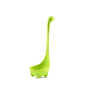 1pc Creative Dinosaur Soup Spoon; Food Grade PP Long Handle Vertical Spoon; Cooking Kitchen Cooking Mixing Spoon; Kitchen Supplies (Color: green)