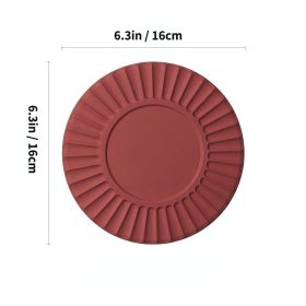 Eco Friendly Silicone Heat Insulation Pad Table Mat (Color: Red, size: 16*16cm 100g)