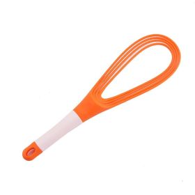 1pc Storeable And Foldable Household Multifunctional Manual Rotary Egg Beater (Color: orange)