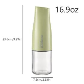 16.9oz/500ml Oil Bottle; Automatic Switch Oil Pot; Large Capacity Glass Oil Pot; Kitchen Soy Sauce Vinegar Bottle; No Oil Leakage; No Hanging Oil; Oli (Color: green)