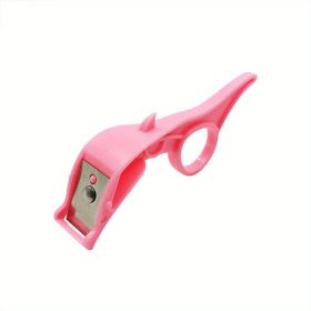 1pc; Portable Fruit Peeler; Stainless Steel Ring Pear Orange Kiwi Peeling Knief; Multi-functional Potato Vegetable Kitchen Dining Tool (Color: pink)