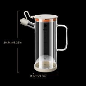 1pc Oil Bottle; Glass Oil Dispenser With Handle; Glass Storage Bottle; Kitchen Accessories (capacity: 25.4OZ)