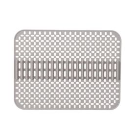 1pc Kitchen Silicone Drain Mat; Kitchen Sink Protection Anti-Scratch Mat; Non-Slip Card Bowl Card Position Mat; 16.93*12.6inch (Quantity: 1pc, Color: Grey)