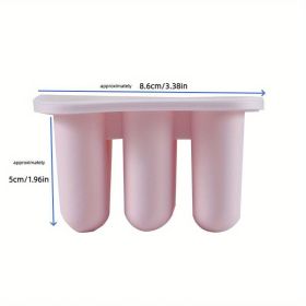 1pc New Product 9 Linked Ice Column Mold Silicone Small Ice Strip Ice Cube Mold With Lid DIY Filling Bottle Easy Release Mold (Color: pink)