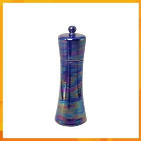 Ceramic Body Manual Salt and Pepper Mill (Color: pearl blue)