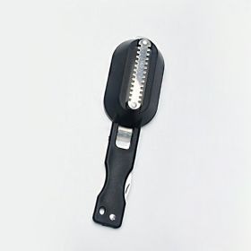 Fish Skin Brush Scraping Fishing Scale Brush Graters Fast Remove Fish Knife Cleaning Peeler Scaler Scraper Seafood Tools (Color: BLACK)