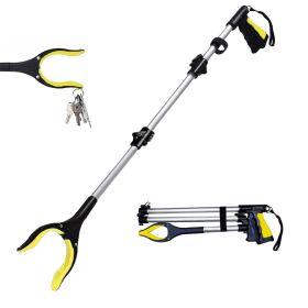 Foldable Grabber With 360¬∞ Swivel Clip, Trash Claw Grabber Tool (Color: yellow)