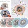 Portable Silicone Strainer Waste Plug Sink Filter Bathroom Shower Drain Sink Drains Cover Sink Colander Sewer Hair Strainer