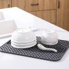 1pc Kitchen Silicone Drain Mat; Kitchen Sink Protection Anti-Scratch Mat; Non-Slip Card Bowl Card Position Mat; 16.93*12.6inch