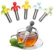 Cute Tea Infuser Man for Loose Tea Stainless Steel Man Shape Loose Leaf Tea Steeper Ball Strainer Non-Toxic Easy to Use and Clean