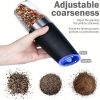 1pc/2pcs Electric Pepper Mill Herb Coffee Grinder Automatic Gravity Induction Salt Shaker Grinders Machine Kitchen Herb Spice Mill Tools (Battery Not