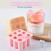 1pc New Product 9 Linked Ice Column Mold Silicone Small Ice Strip Ice Cube Mold With Lid DIY Filling Bottle Easy Release Mold