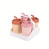 4pcs Set Ice Cream Maker; Reusable Ice Cube Trays; Easy Release Ice Sphere Tray; Household Ice Lolly Moulds