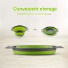 2pcs Collapsible Colanders Folding Strainers Colander Foldable Silicone Kitchen Drop Funnel