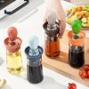 1pc Kitchen Oil Dispenser Bottle With Brush 2 In 1 Olive Oil Dispenser Bottle With Silicone Basting Brush And Dropper Glass Oil Bottle Convenient Cook