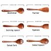 WILLART Kitchen Utensils Set; Wooden Cooking Utensil Set Non-stick Pan Kitchen Tool Wooden Cooking Spoons and Spatulas Wooden Spoons for cooking salad