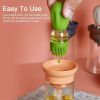 1pc Kitchen Oil Dispenser Bottle With Brush 2 In 1 Olive Oil Dispenser Bottle With Silicone Basting Brush And Dropper Glass Oil Bottle Convenient Cook