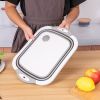 Multifunctional Folding Chopping Board Washing Basin Drain Basket RV Kitchen Supplies Folding Vegetable Basket