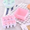 1pc Food Grade Silicone Popsicle Ice Cream Mold Homemade Box Home Ice Cream Stick Ice Tray Grinding Ice Cube Popsicle Mold